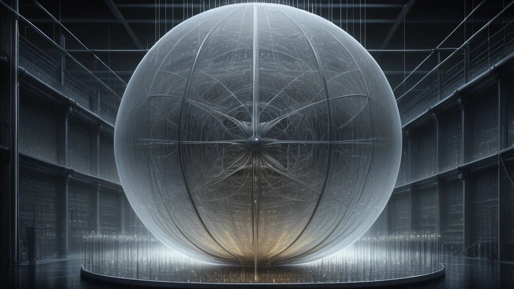 A detailed pencil sketch depicting a massive, intricate network of thousands of tiny, delicate wires siphoning glowing liquid from a large, sophisticated glass sphere into a heavy, industrial metallic vault. The style is highly technical and analytical, focusing on the mechanical extraction of data. No text, no logos.