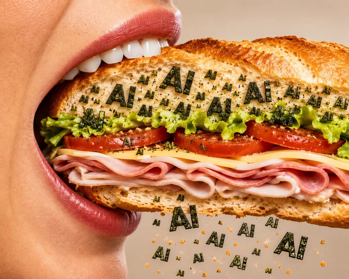 A pencil sketch of a classic submarine sandwich sitting on top of a stack of corporate financial documents with the letters S-1 faintly visible on the cover page. No text, no logos.