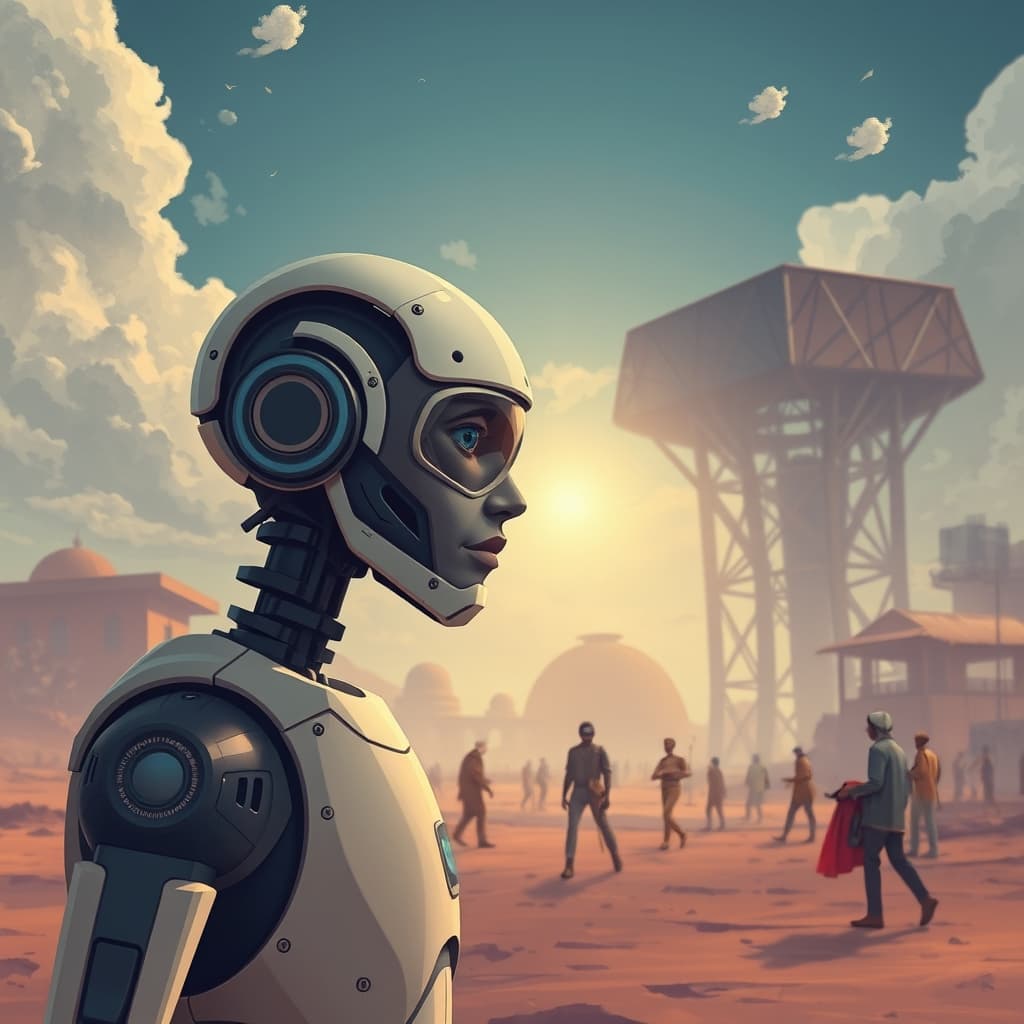 Original premium technology-news editorial illustration of the Africa AI News story — central subject dominant, concrete editorial scene, no source-article image reuse, cinematic composition